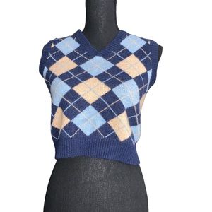 Plaid Sweater Vest size small